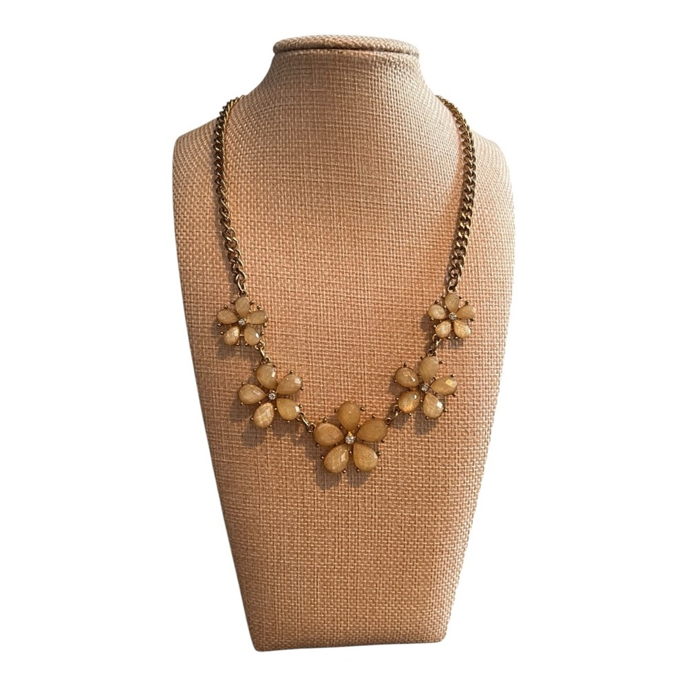Elegant Floral Necklace in Gold - 16” Plus 3” Extender